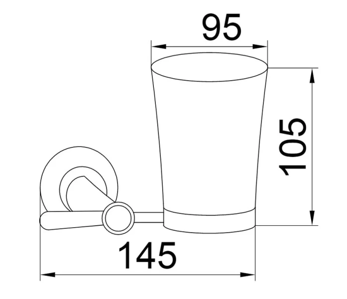 Стакан для ванной Boheme Puro настенный 10704 (детальная фотография), классические, ретро, с кристаллами swarovski, декорированные