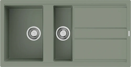 Мойка для кухни Omoikiri Kitagawa 100-2-WG 100 см wind green - фото 3