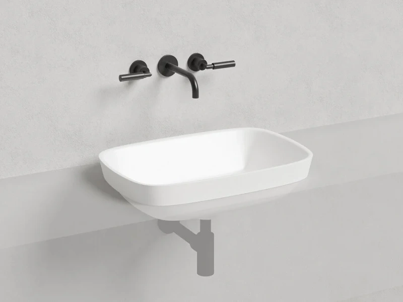 Раковина Salini Marea 02 60 см без отверстий под смеситель 1802102G (детальная фотография), 60 см