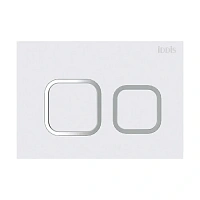 Клавиша смыва IDDIS Unifix матовый белый/обод хром