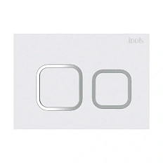 Клавиша смыва IDDIS Unifix матовый белый/обод хром