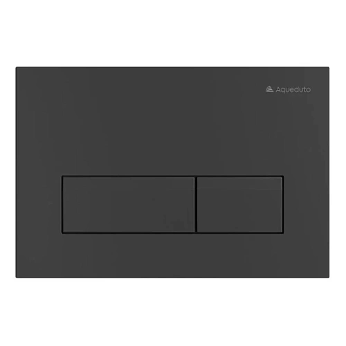 Клавиша смыва Aqueduto RETANGULO Novo черная матовая - фото 1