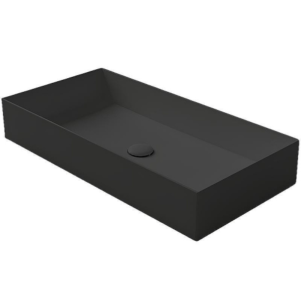 Раковина Simas Agile 80 см чёрный матовый AG80 Nero Matt (детальная фотография)