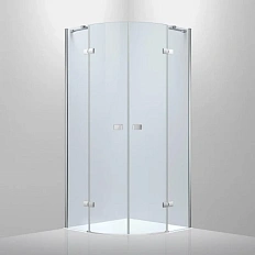 Душевой уголок Black&White Stellar Wind 100x100 см профиль хром стекло прозрачное