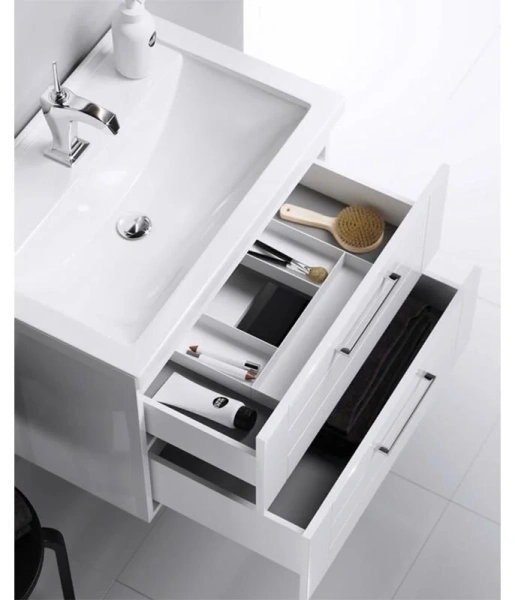 Тумба под раковину подвесная Aqwella Манчестер 80 см белая MAN01082 (детальная фотография), в наличии