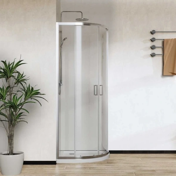 Душевой уголок Vincea City 80х80 см стекло прозрачное VSQ-5CT800CL (детальная фотография), современные, hi-tech