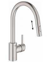 Смеситель для кухни суперсталь Grohe Concetto