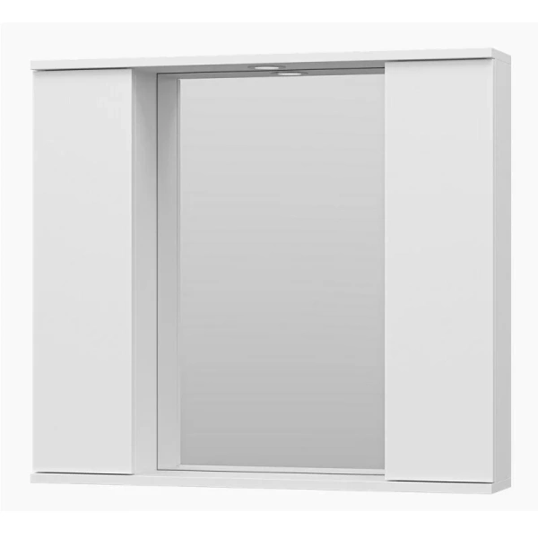 Зеркальный шкаф с подсветкой Misty Лира 80 см белый П-Лир04080-013 (детальная фотография), современные, hi-tech