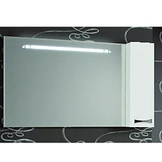 Зеркальный шкаф с подсветкой Акватон Диор 120 см белый