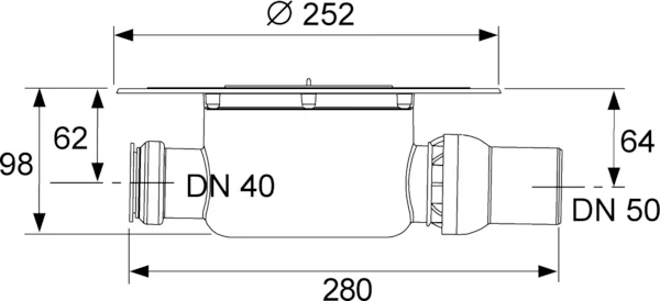 Душевой трап Tece TECEdrainpoint S 10 см с сифоном KDP-S120 (детальная фотография), матовый хром