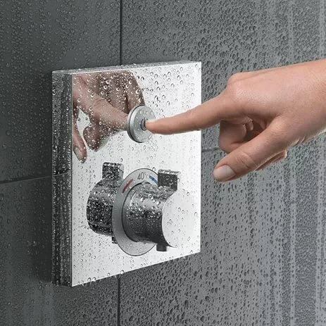 Смеситель для душа Hansgrohe ShowerSelect черный/хром 15737600 (детальная фотография), современные, hi-tech