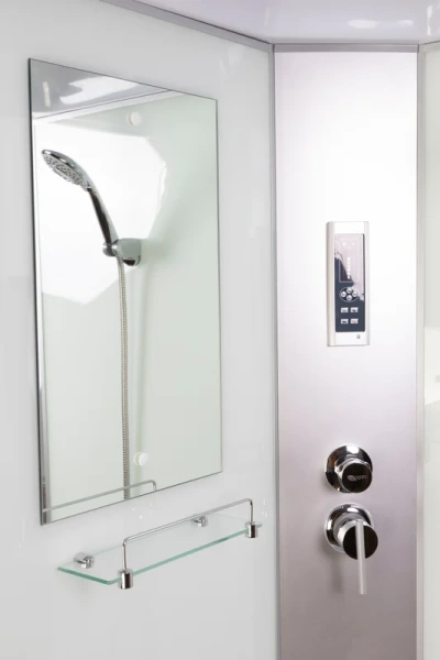 Душевая кабина Niagara Classic 90х70 см стекло матовое 439753QP (детальная фотография), угловые, без гидромассажа, c тропическим душем, с вентиляцией, с крышей