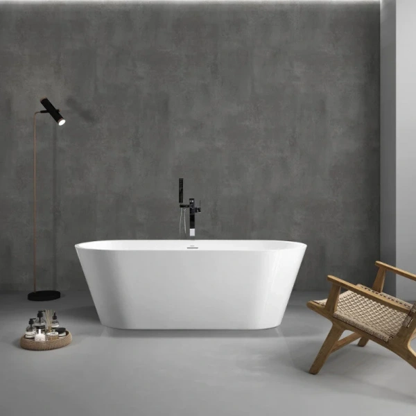 Ванна акриловая Abber AB9268-1.7 белая 170 x 74 см (детальная фотография), современныe, hi-tech