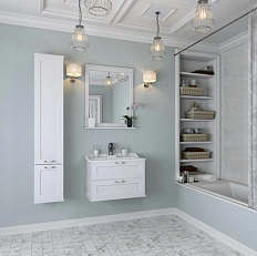 Зеркало Акватон Леон 65 см дуб бежевый