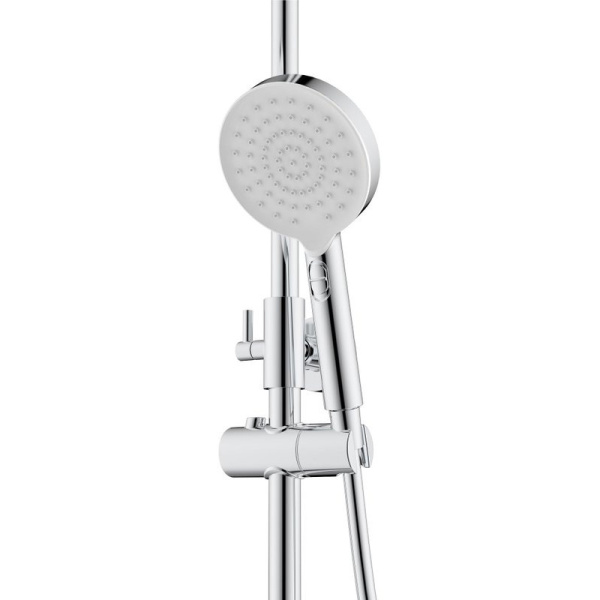 Душевая стойка BERGES Morans хром сильвер 075001 (детальная фотография), с тропическим душем
