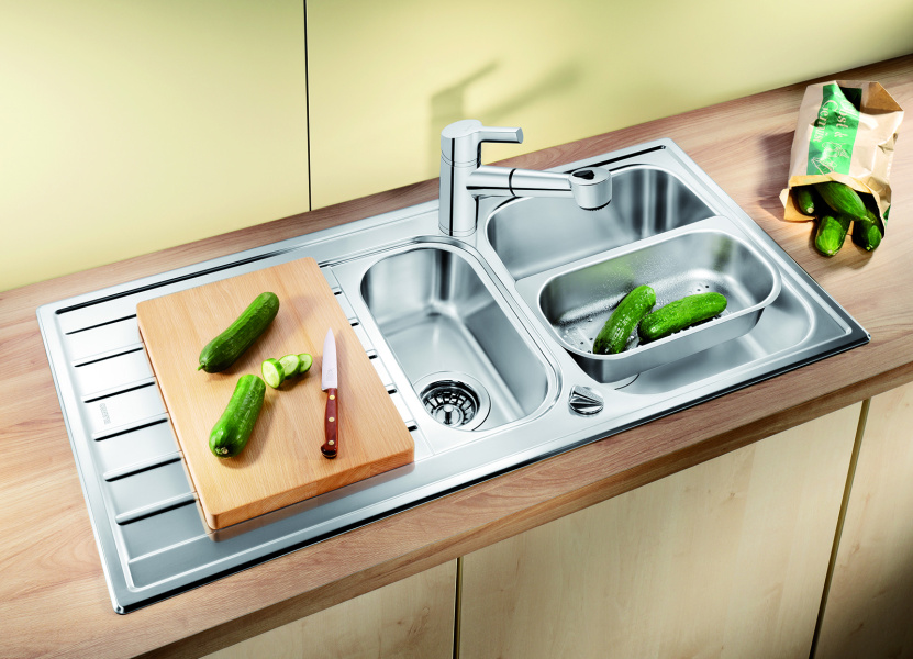 Мойка для кухни Blanco Livit 6 S 100 см нержавеющая сталь 514796 (детальная фотография), врезные