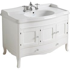 Тумба под раковину, цвет Bianco, изогнутые дверцы, Simas Arcade ARMC105 BIANCO