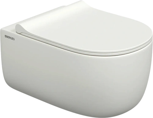 Унитаз подвесной BERGES Ego матовый белый - фото 1