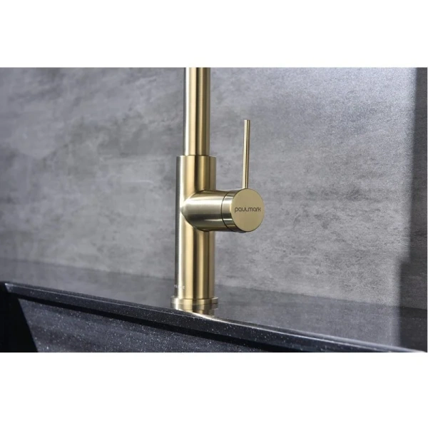 Смеситель для питьевой воды Paulmark Galant cветлое брашированное золото Ga213077-SBG (детальная фотография), нет в наличии