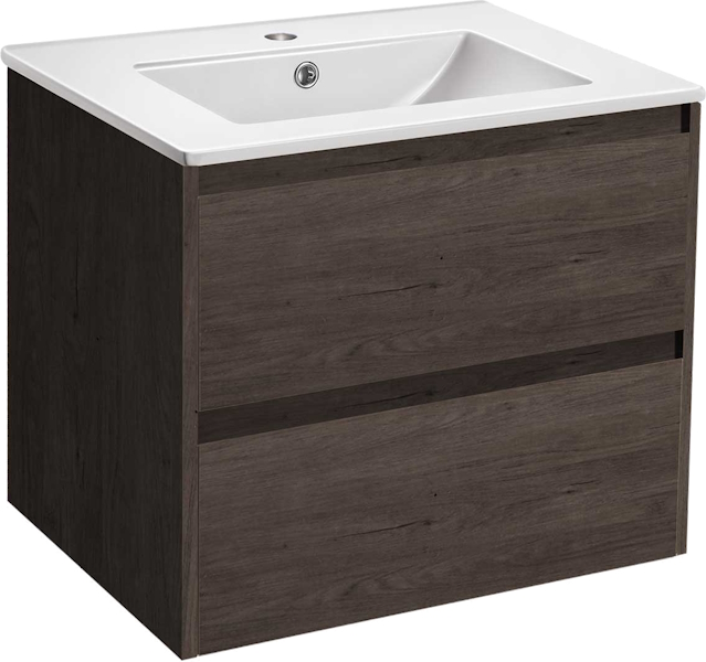 Тумба под раковину подвесная Vincea Gio 60 см R.Oak VMC-2G600RO (детальная фотография), современная, hi-tech