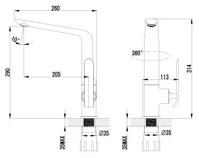 Смеситель для кухни Lemark Melange LM4905CW (детальная фотография), для кухни