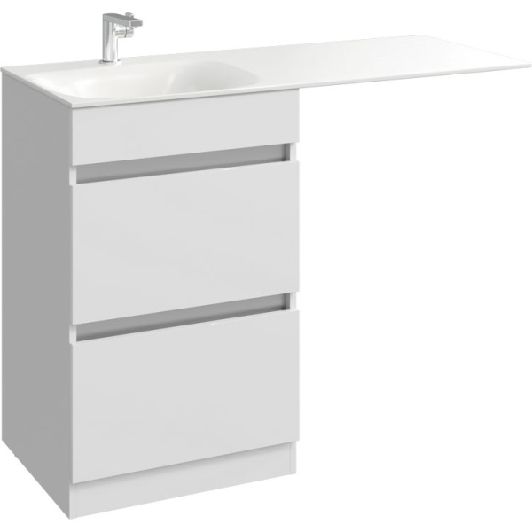 Тумба под раковину напольная Aqwella Forma 115 см белая FOR01052 (детальная фотография)