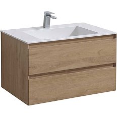 Тумба под раковину подвесная Vincea Luka 79,2 см N.Oak