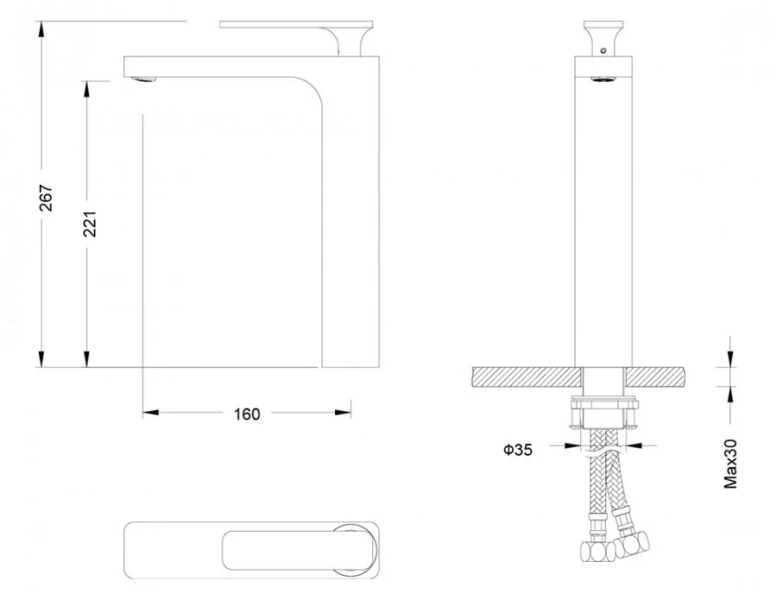 Смеситель для раковины Timo Torne 4311 (детальная фотография), для раковины