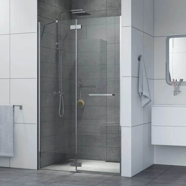 Душевая дверь в нишу IDDIS Slide 120 см глянцевый алюминиевый профиль SLI6CH2i69 (детальная фотография), 120 см