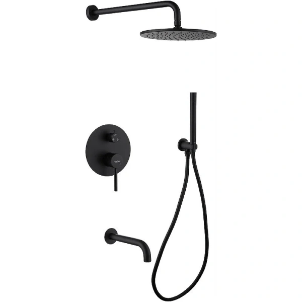 Душевой комплект Abber Wasser Kreis черный матовый AF8117B (детальная фотография)