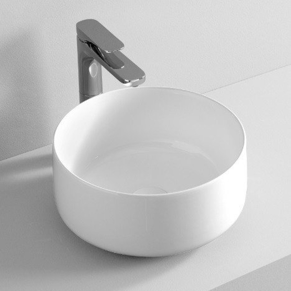 Раковина накладная, белая, ArtCeram Cognac COL004 01 00 bi (детальная фотография), накладные (на столешницу), пристенные