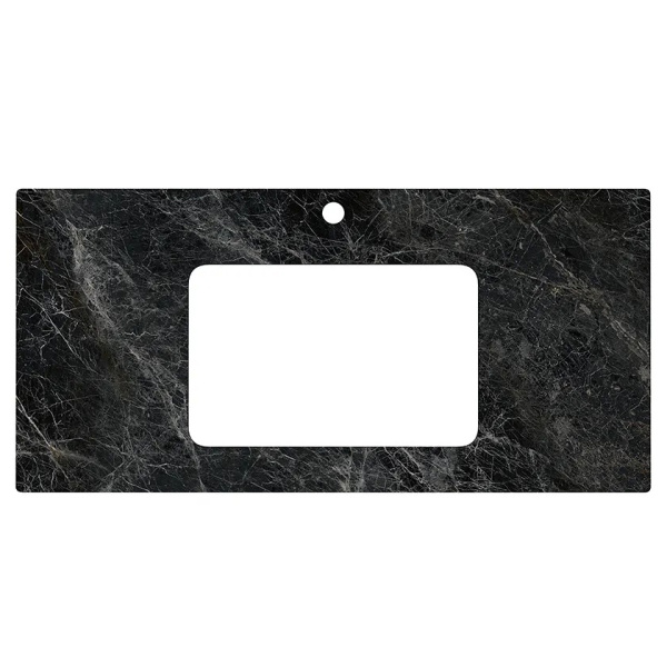 Столешница для встраиваемых снизу раковин Kerama Marazzi Plaza Classic 100 см  Риальто темный серый лаппатированный PL3.VT93\100 (детальная фотография)