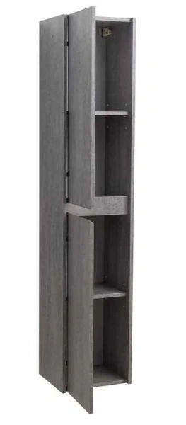 Шкаф-пенал подвесной BelBagno Kraft 33 см cemento grigio левосторонний KRAFT-1600-2A-SC-CG-L (детальная фотография), подвесные