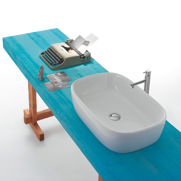 Раковина накладная Globo Genesis GE045 GE045.BI (детальная фотография), современные, hi-tech