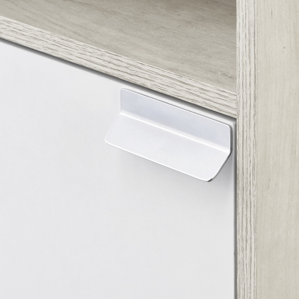 Шкаф подвесной Акватон Флай 35 см белый/дуб крафт, левый 1A237903FAX1L (детальная фотография), пристенные, низкие