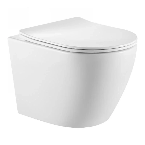 Унитаз подвесной SantiLine безободковый белый SL-5025 (детальная фотография)