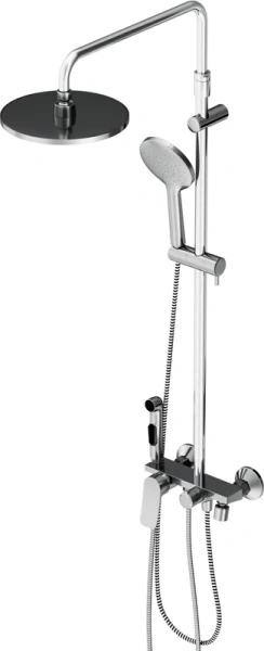 Душевая стойка Damixa Apollo с гигиеническим душем, круглая DX220910000 (детальная фотография), рычажные