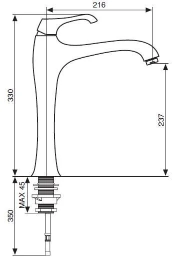 Смеситель для кухни черный матовый Emmevi Ares 76007OA (детальная фотография), для раковины