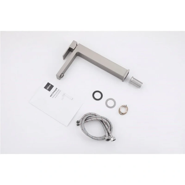 Смеситель для раковины Abber Daheim сатин AF8211SP (детальная фотография), матовый хром