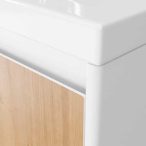 Тумба под раковину подвесная Velvex Klaufs 88 см белая/шатане tpKLA.90.2Y-617.216 (детальная фотография), современная, hi-tech