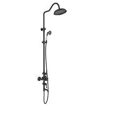 Душевая стойка Акватек Классик черная матовая