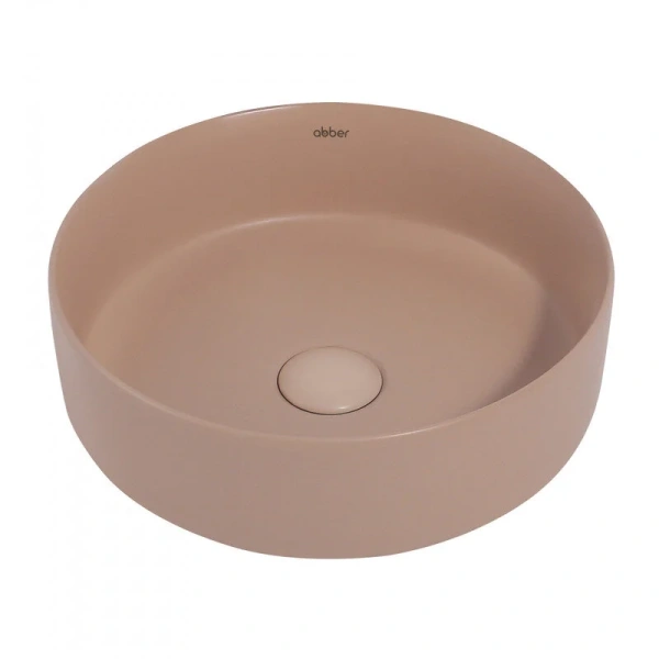 Раковина Abber Bequem 36 см бежевая матовая AC2108MBB (детальная фотография)