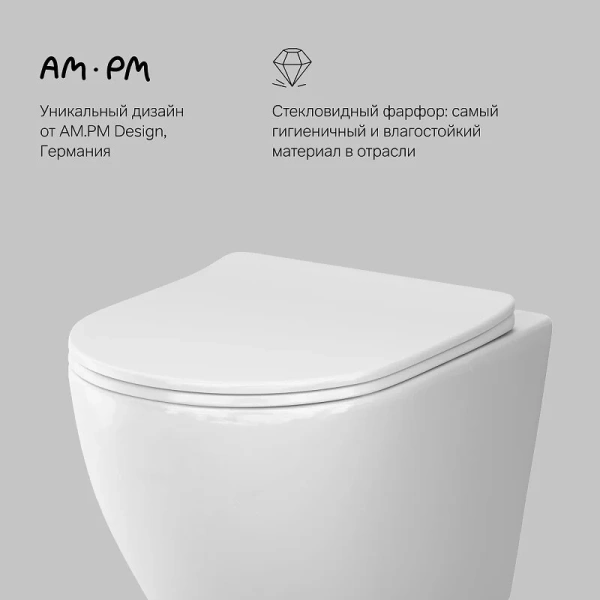 Унитаз с инсталляцией Am.Pm Like кнопка черная матовая IS90238.801900 (детальная фотография), в наличии index_2