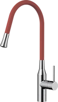 Смеситель для кухни Omoikiri Yatomi-BN-R нержавеющая сталь/красный