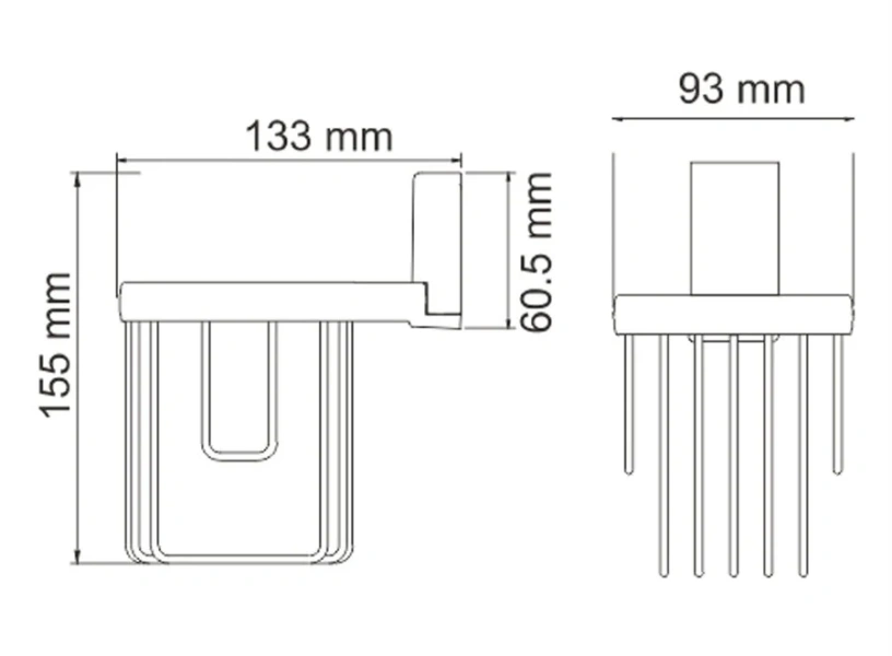 Держатель освежителя для ванной WasserKRAFT Abens черный K-3245 (детальная фотография), современные, hi-tech