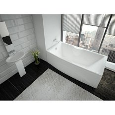 Ванна акриловая Акватек Феникс 190x90 см с фронтальным экраном, слив слева