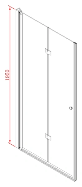 Душевая дверь Сezares Elena 100 см профиль хром ELENA-W-50/50-C-Cr (детальная фотография), хром