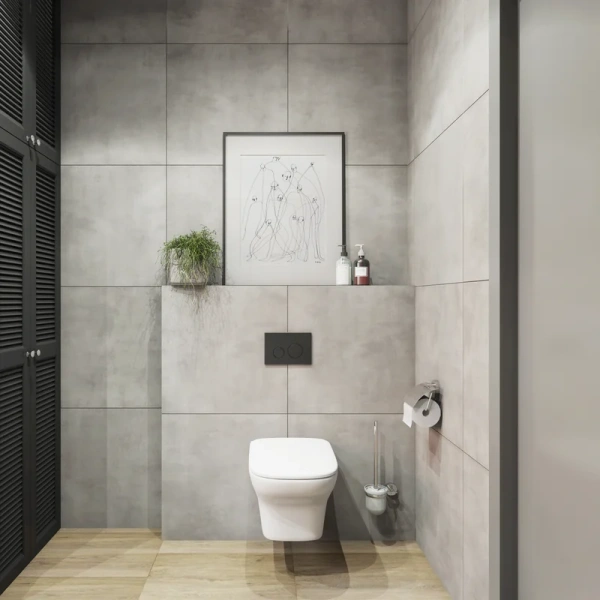 Унитаз подвесной Lavinia Boho Bristol с сиденьем микролифт 3305002R (детальная фотография), современные, hi-tech, прямоугольные