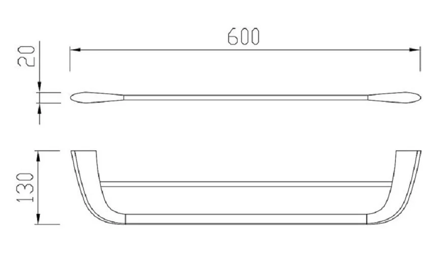 Полотенцедержатель Cezares Liner хром LINER-THD-60-01 (детальная фотография), современные, hi-tech