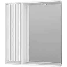 Зеркальный шкаф с подсветкой Brevita Balaton 75 см белый, правый